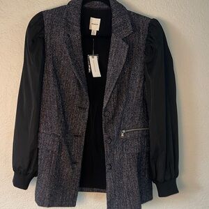 Maeve Tweed Black and Gray Blazer
